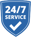 24/7 service logo