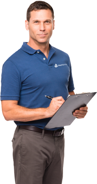 man in drymetrics shirt and clipboard